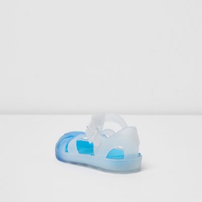 Mini boys blue fade jelly sandals